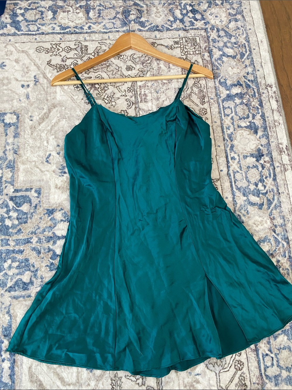 Vintage Victoria’s Secret 100% Silk Mini Green Slip